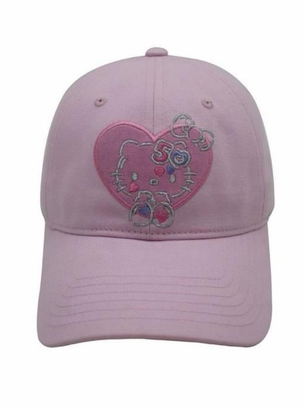 Hello Kitty 50th Anniversary Adjustable Bow Back Baseball Hat NWT